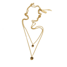 Charger l'image dans la galerie, CLEA Necklace Gold & Brown-1