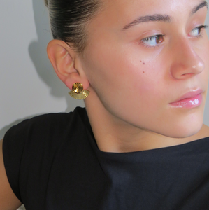 GAL earrings brown gold
