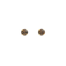 Load image into Gallery viewer, SPIKE CRYSTAL STUD EARRINGS BROWN GOLD