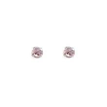 Load image into Gallery viewer, SPIKE Crystal Stud Earrings Vintage Rose Silver