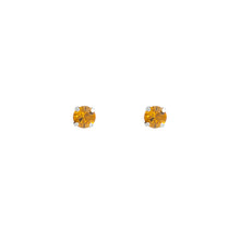 Load image into Gallery viewer, SPIKE Crystal Stud Earrings Topaz Silver