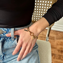 Charger l'image dans la galerie, SEREN bracelet gold plated stainless steel with crystal