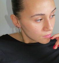Load image into Gallery viewer, RITA Earrings Brown Silver