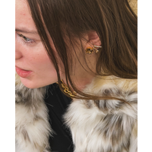 Charger l'image dans la galerie, LONDON stud earrings gold smokey brown