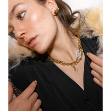 Load image into Gallery viewer, MIRAZ Neckalce Two-Tone on model