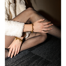 Load image into Gallery viewer, ORELIA GOLD CHARM BRACELETS ON MODEL