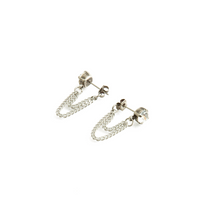 Charger l'image dans la galerie, SOLENE Stud Earrings Silver & Clear