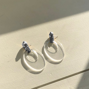 ADRIANA Earrings Silver & chrome