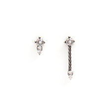 Charger l'image dans la galerie, LISSA asymmetrical crystal earrings