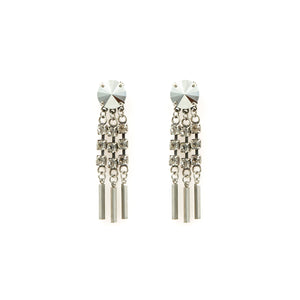 CASTELL earrings crystal and silver-plated