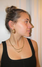 Load image into Gallery viewer, THE PERFECT HOOPS paired with LAYLA earrings and SELFLOVE necklace
