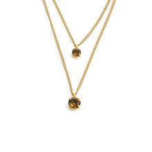 Load image into Gallery viewer, CLEA Necklace Gold &amp; Brown
