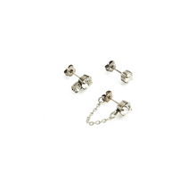 Load image into Gallery viewer, ELYSIA MIX &amp; MATCH TRIO Stud Earrings Silver &amp; Clear
