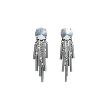 Load image into Gallery viewer, AURORA chrome silver earrings
