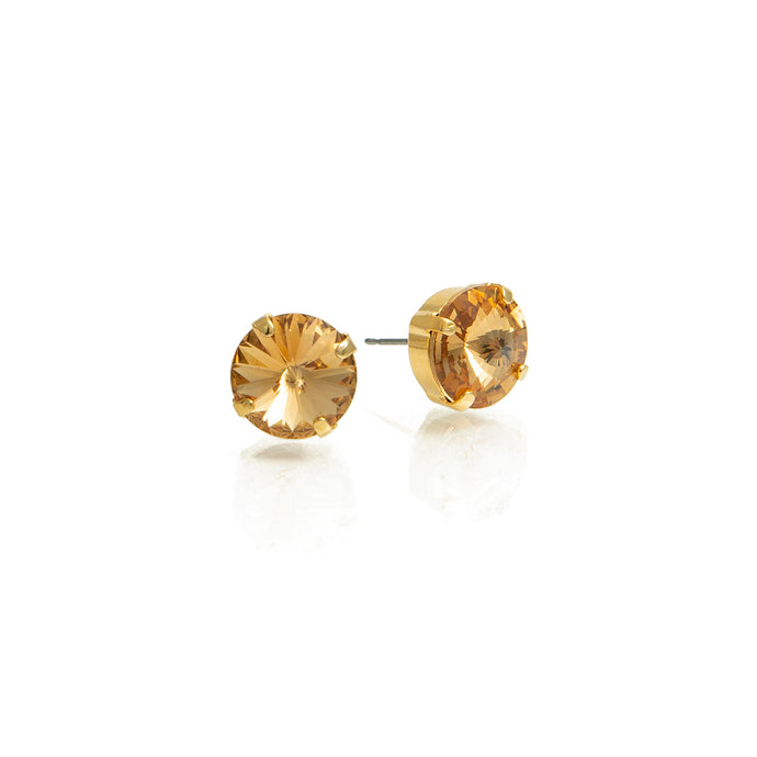 LONDON gold crystal stud earrings