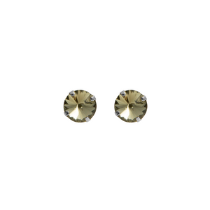 LONDON stud earrings crystal grey and silver