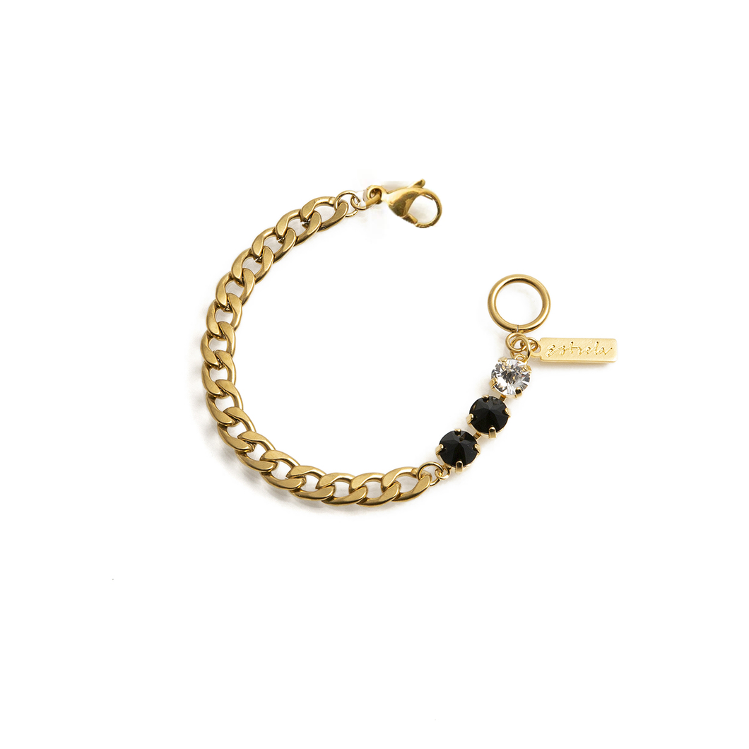 Bracelet LUXE doré & noir