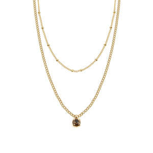 MAELLE Necklace gold & brown