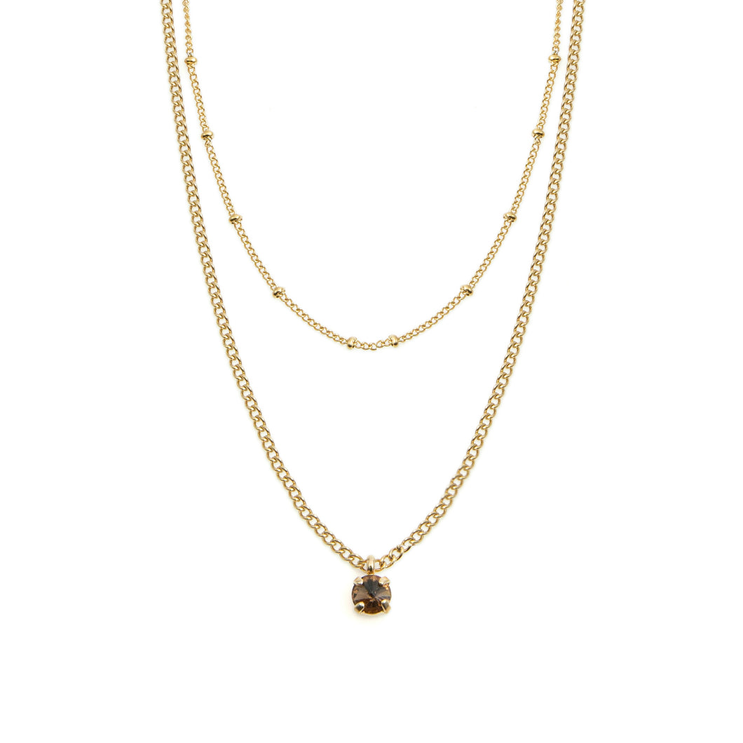 MAELLE Necklace gold & brown