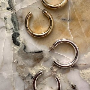 THE PERFECT HOOPS in gold and silver