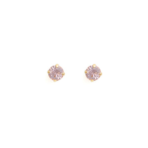 Estrela Vintage Rose Stud Earrings Gold