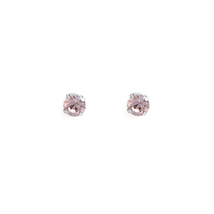 Estrela Vintage Rose Stud Earrings Silver