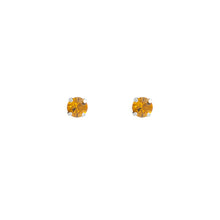 Load image into Gallery viewer, SPIKE Crystal Stud Earrings Topaz Silver
