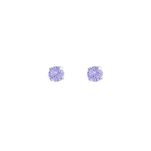 Charger l&#39;image dans la galerie, SPIKE crystal stud earrings violet silver
