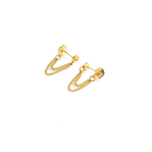 Load image into Gallery viewer, SOLENE stud earrings gold brown
