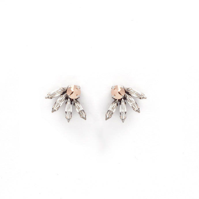 Swarovski crystal and rose gold earrings