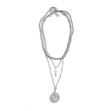 Charger l&#39;image dans la galerie, CARMEN Necklace Set stainless steel and lightning bolt charm medallion
