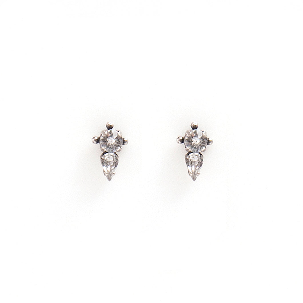 CLAIRE Earrings Silver Clear