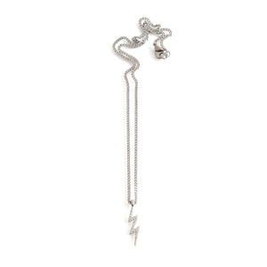 Lightning charm with cubic zirconia