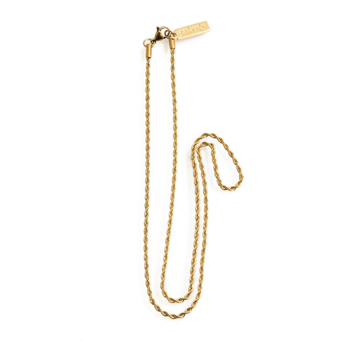 Gold twisted rope chain