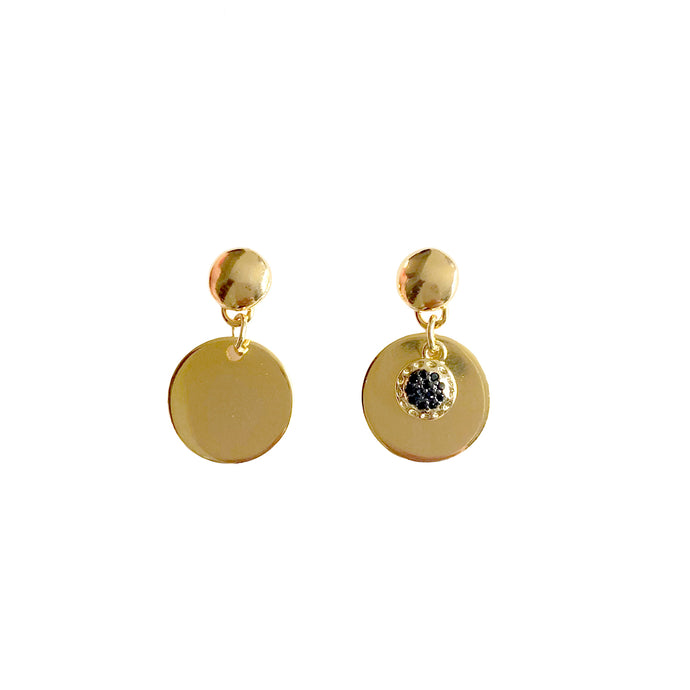 NORMA gold dangling asymmetrical earrings 