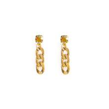 Load image into Gallery viewer, RITA earrings gold crystals

