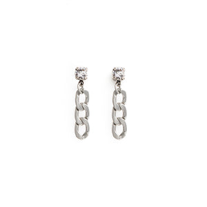 RITA Swarovski crystal and metal chain dangling earrings 