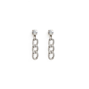 Chrome crystal swarovski dangling earrings
