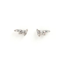 Load image into Gallery viewer, Wing shaped stud earrings Swarovski crystals
